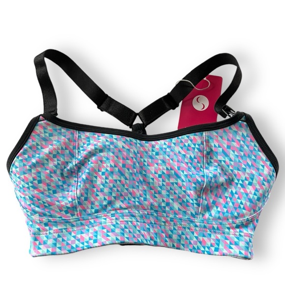 Cadenshae Fit2Feed Maternity Sports Bra in Confetti Print Size XS NWT - Picture 2 of 7